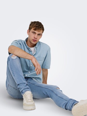 Only & Sons Skinny Jeans 'ONSWarp' in Blau