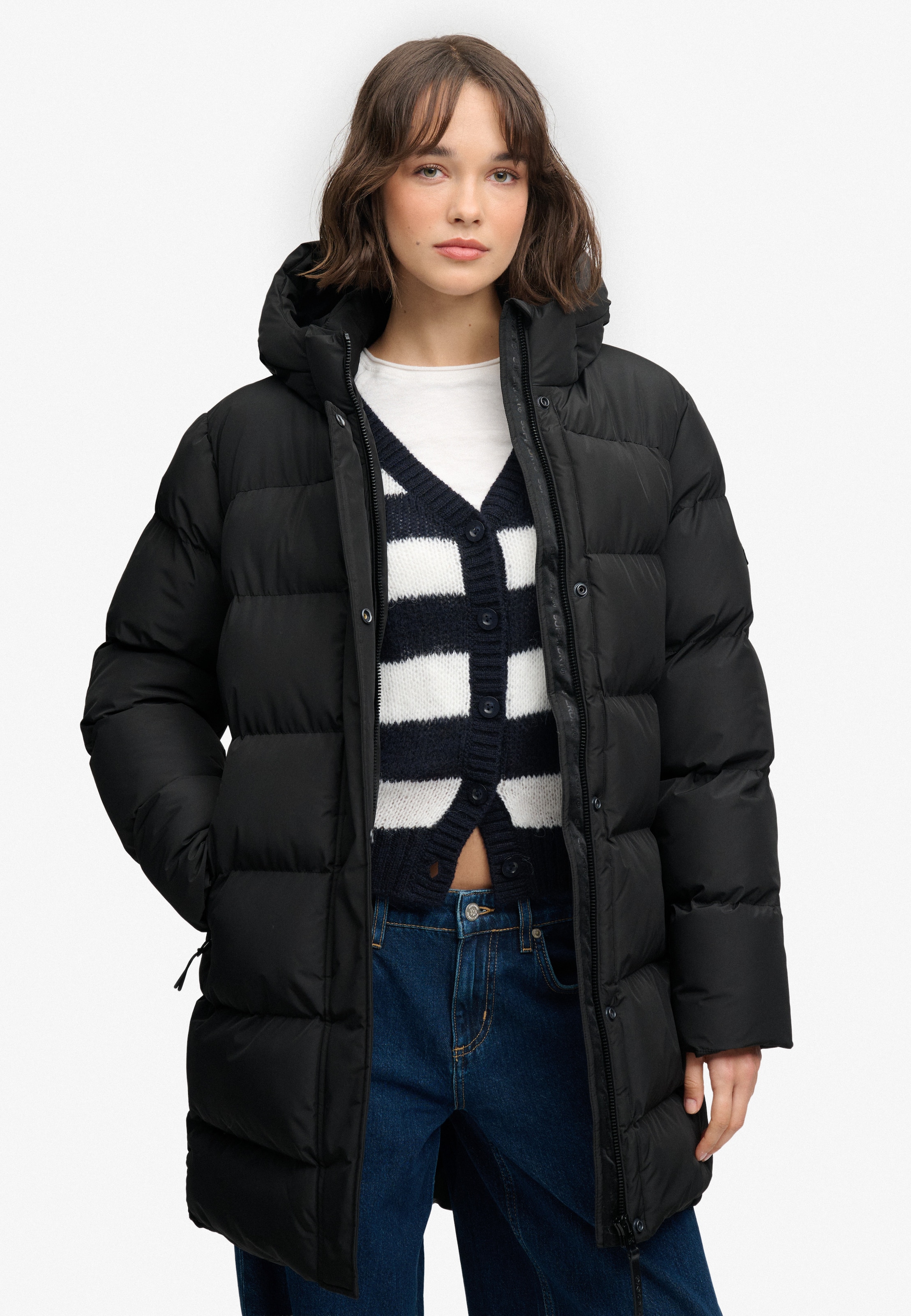 Superdry & Co Winter Jacket in Black: front
