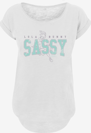 F4NT4STIC T-shirt 'Looney Tunes Lola Bunny Sassy' en turquoise / gris foncé / blanc cassé, Vue avec produit