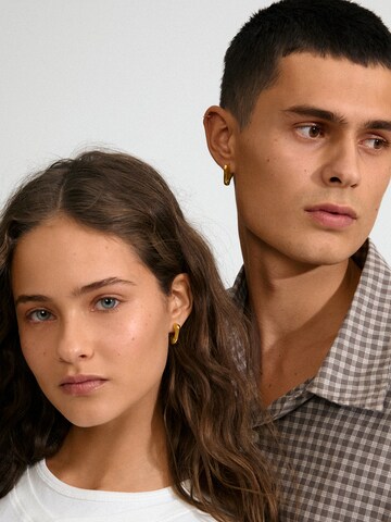 Boucles d'oreilles 'Free' Pilgrim en or : devant