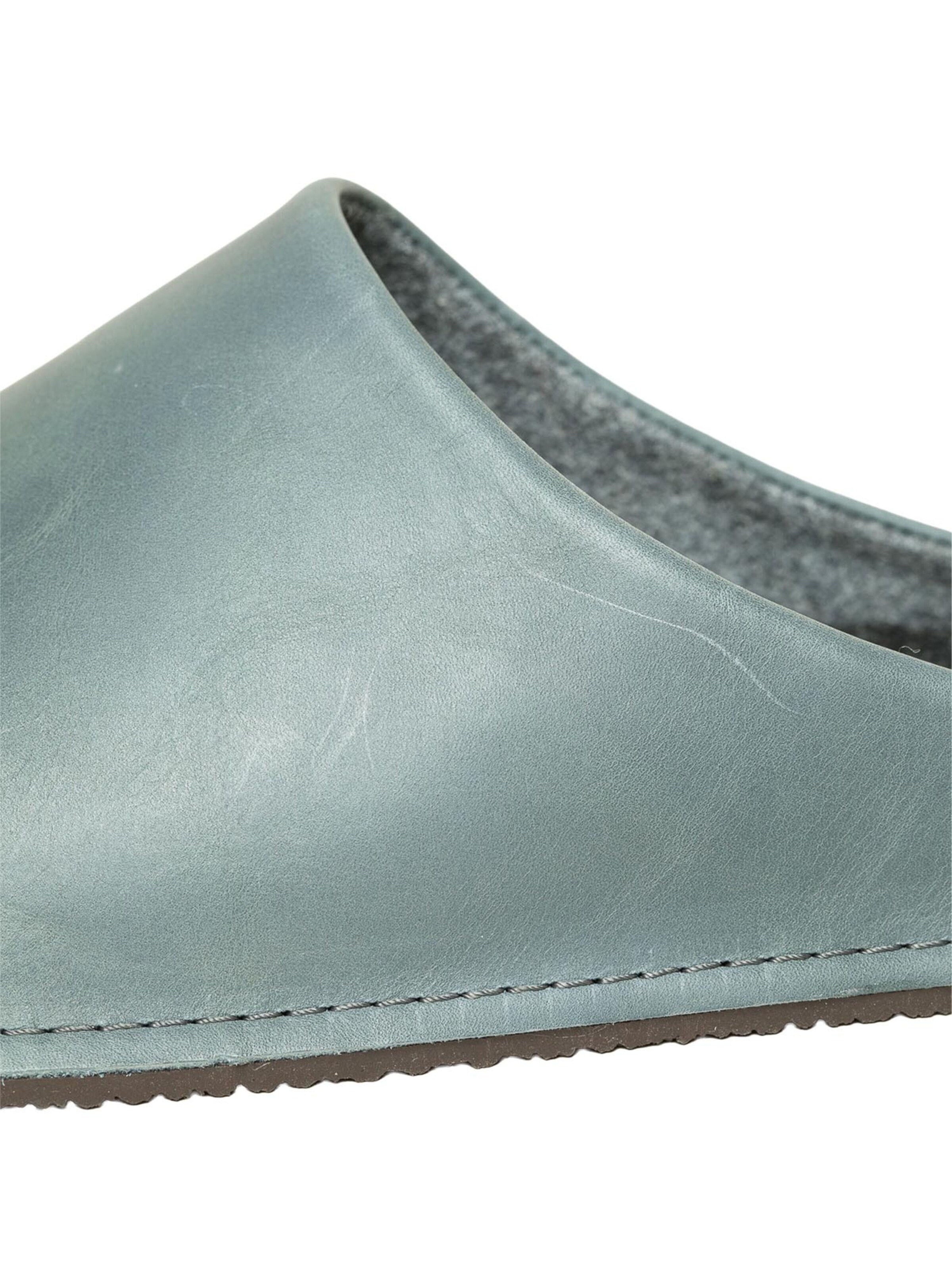 Gottstein Slippers 'Leather Loafer' in Blue