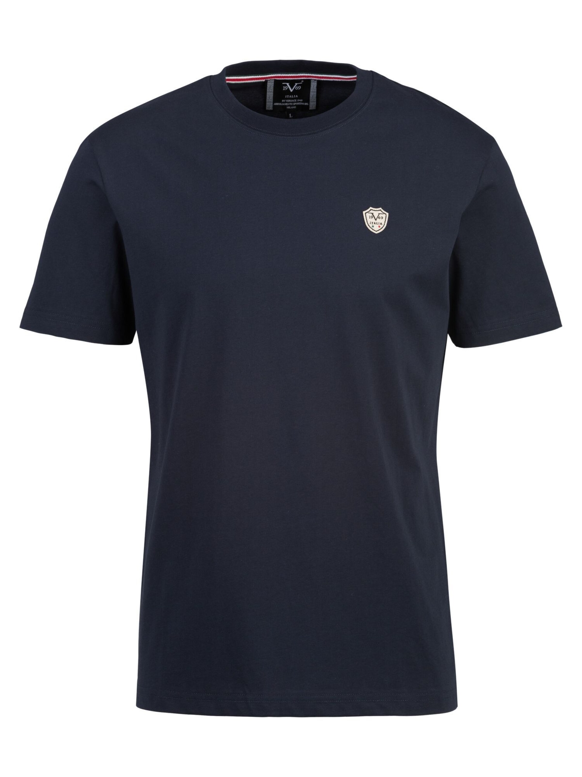 Maglietta 'Rafael' di 19V69 ITALIA in blu: frontale