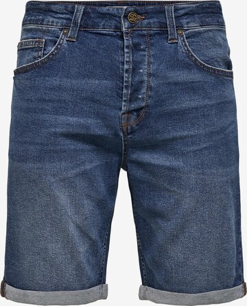 Only & Sons Regular Jeans in Blauw: voorkant