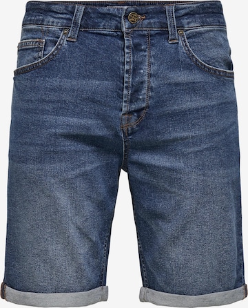 Only & Sons Regular Shorts in Blau: predná strana