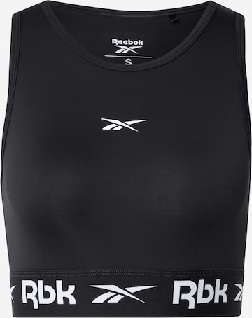 Reebok Bustier Sport-BH 'ID TRAIN' in Schwarz: Vorderseite