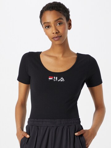 FILA Shirt body 'BELOVAR' in Zwart: voorkant