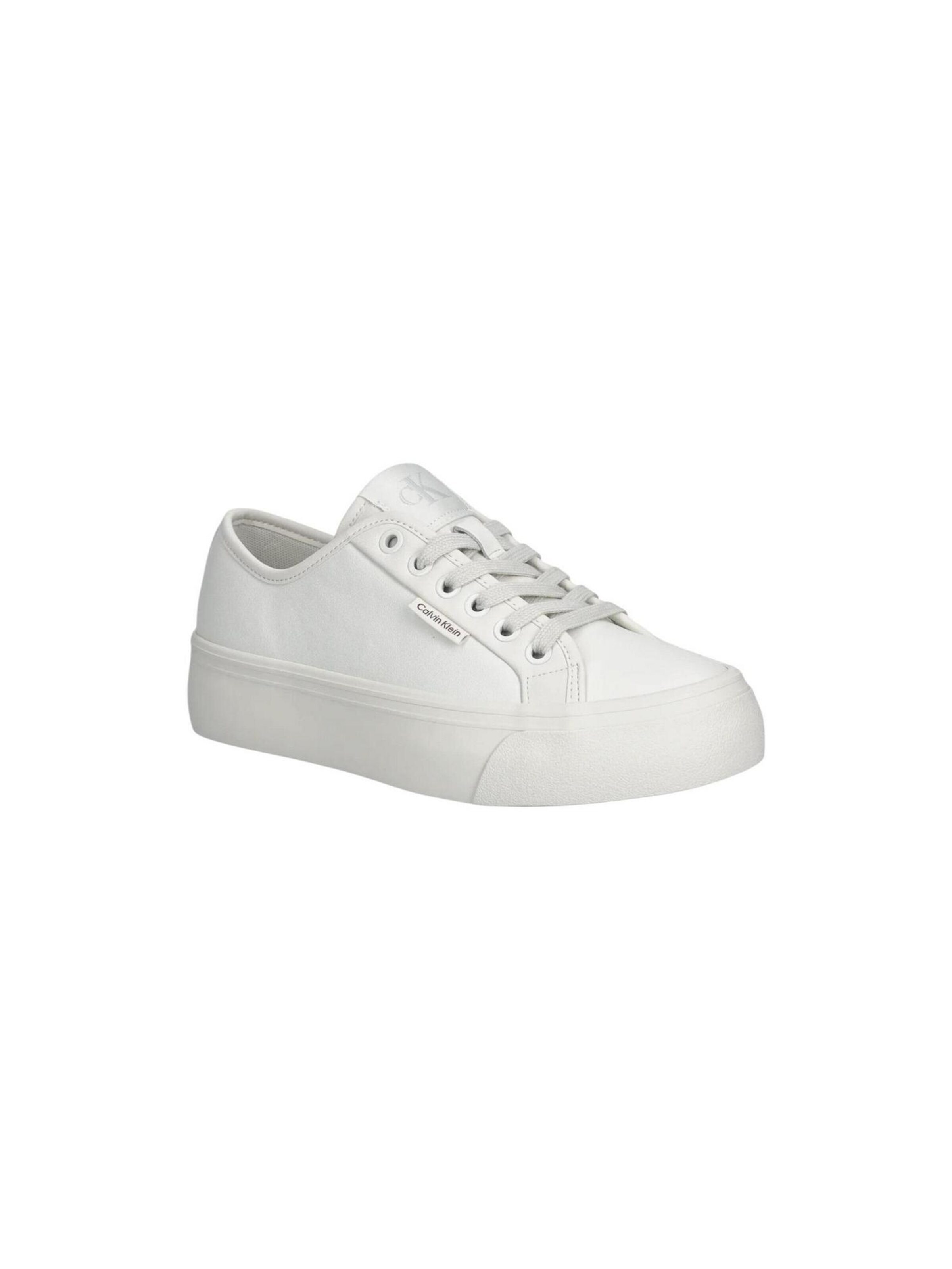 Calvin Klein Jeans Platform trainers 'VULC FLATF LACE UP L YW0YW01932' in White: front