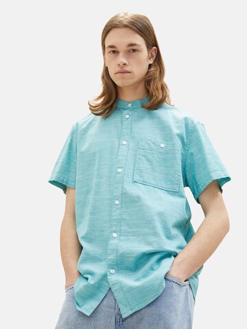 TOM TAILOR DENIM Comfort fit Button Up Shirt in Blue