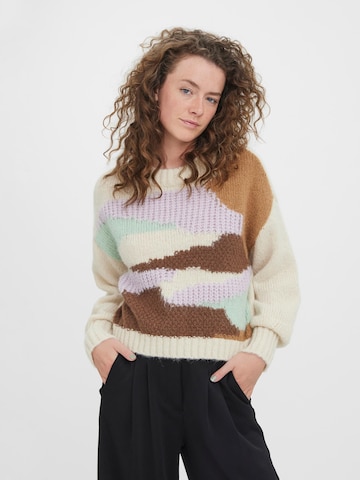 VERO MODA Sweater 'DIVINE' in Beige: front