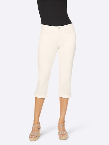 heine Regular Jeans 'Capri' i vit: framsida
