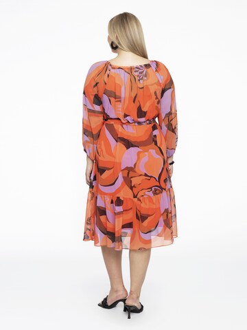 Yoek Dress in Orange