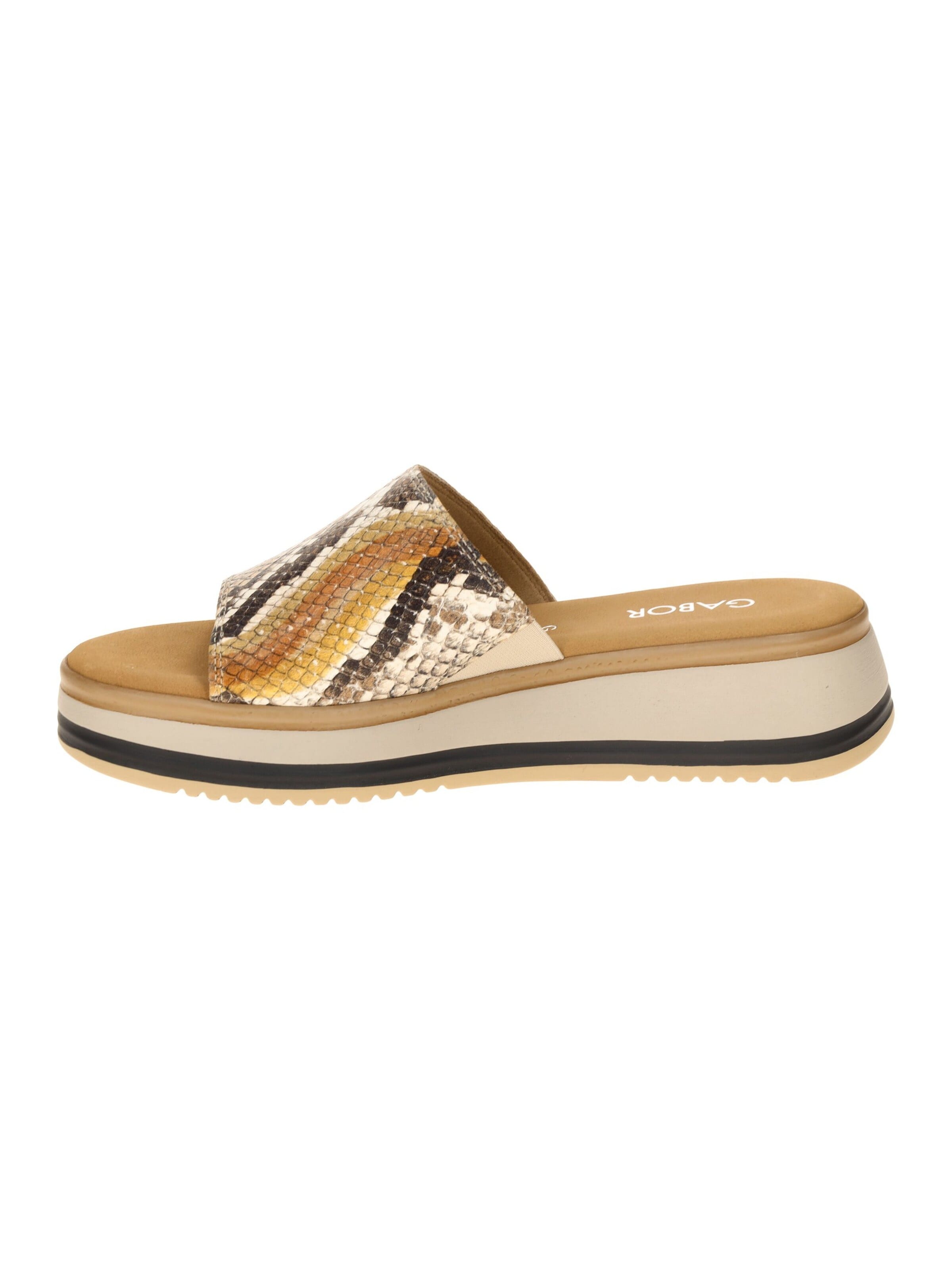 GABOR Mules 'Gabor Plateau Pantolette braun Python 82.740.82' in Brown
