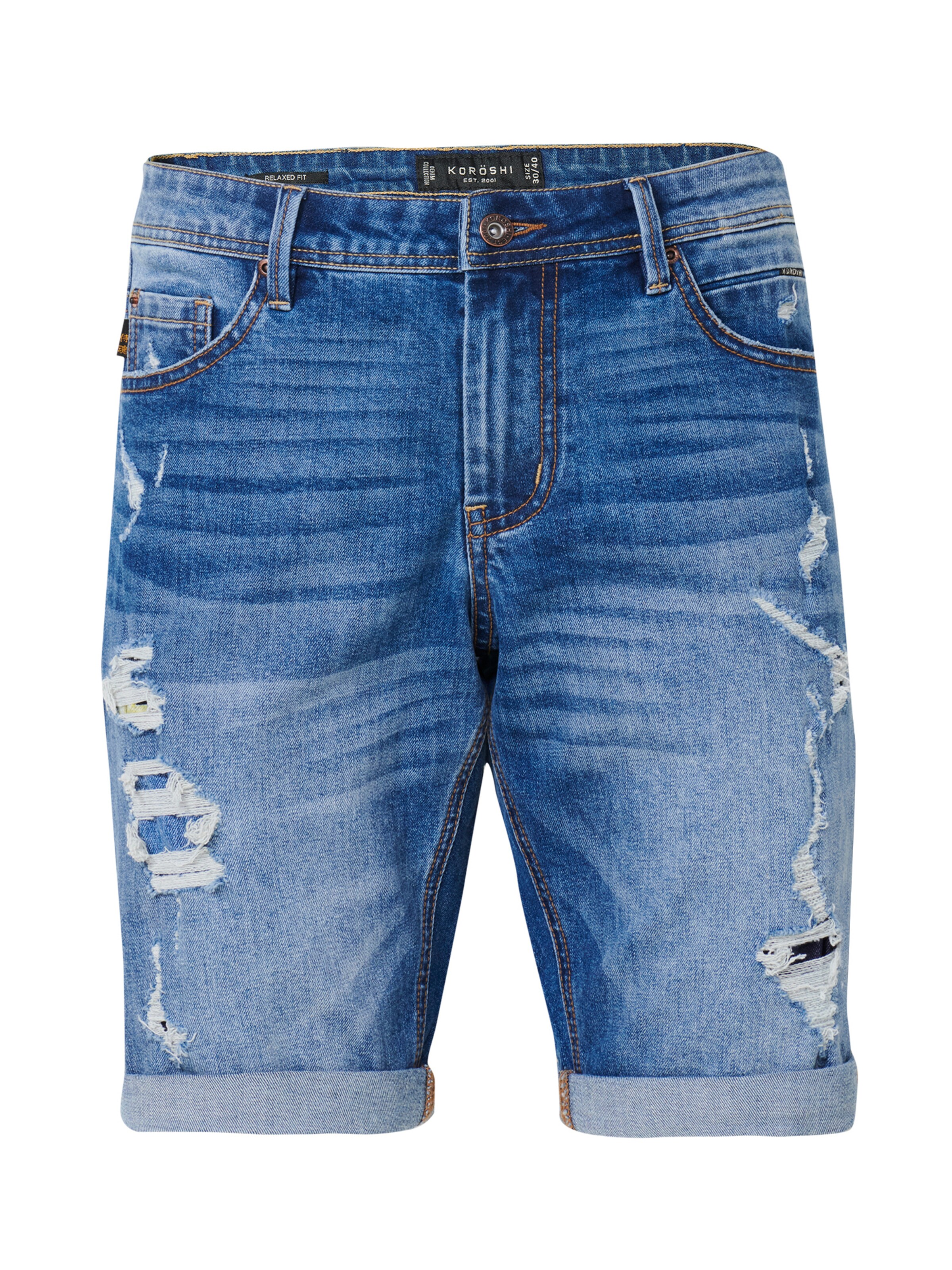 KOROSHI Regular Shorts in Blau: Vorderseite