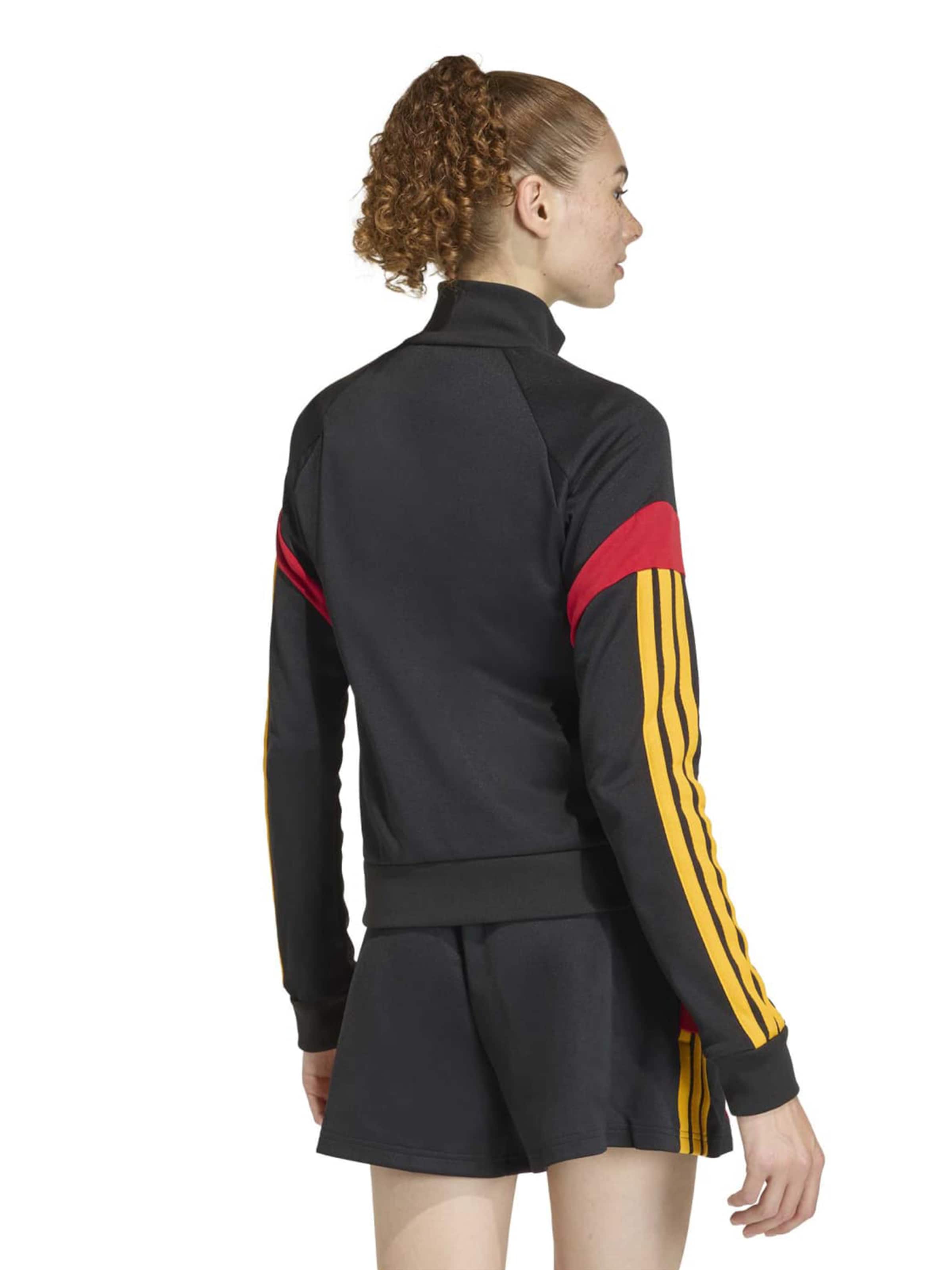 Bluză cu fermoar sport 'HER' de la ADIDAS SPORTSWEAR pe negru