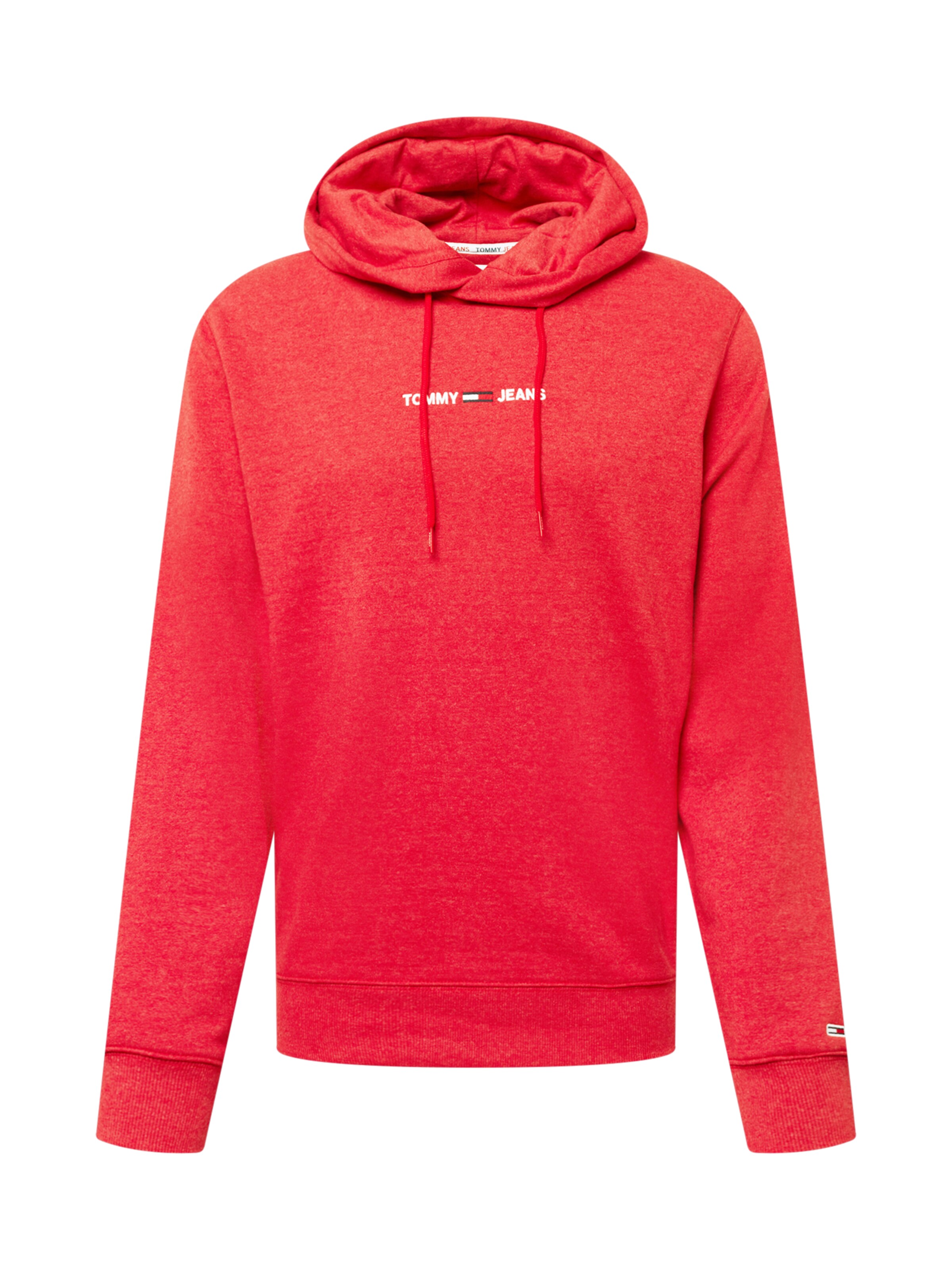 Tommy Jeans Mikina 'Essential' – červená: přední strana