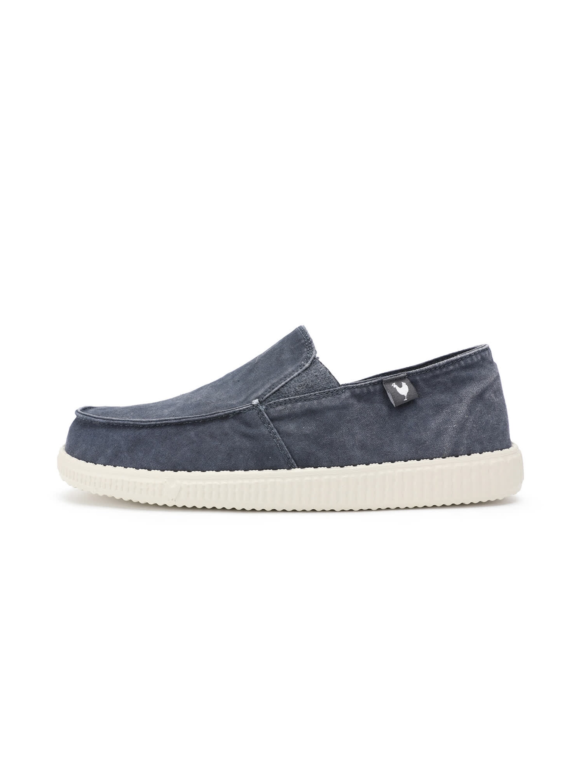 Walk In Pitas Moccasin ' 150 SLIP ON WASHED ' in Grey: front
