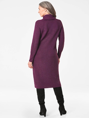 Goldner Gebreide jurk in Lila