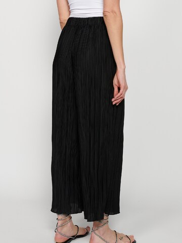 KOROSHI Wide Leg Hose in Schwarz