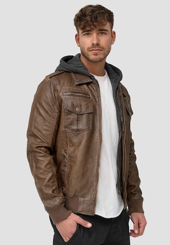 INDICODE JEANS Between-Season Jacket 'Aaron' in Brown