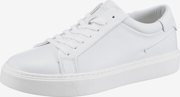 Baskets basses Calvin Klein en blanc : devant