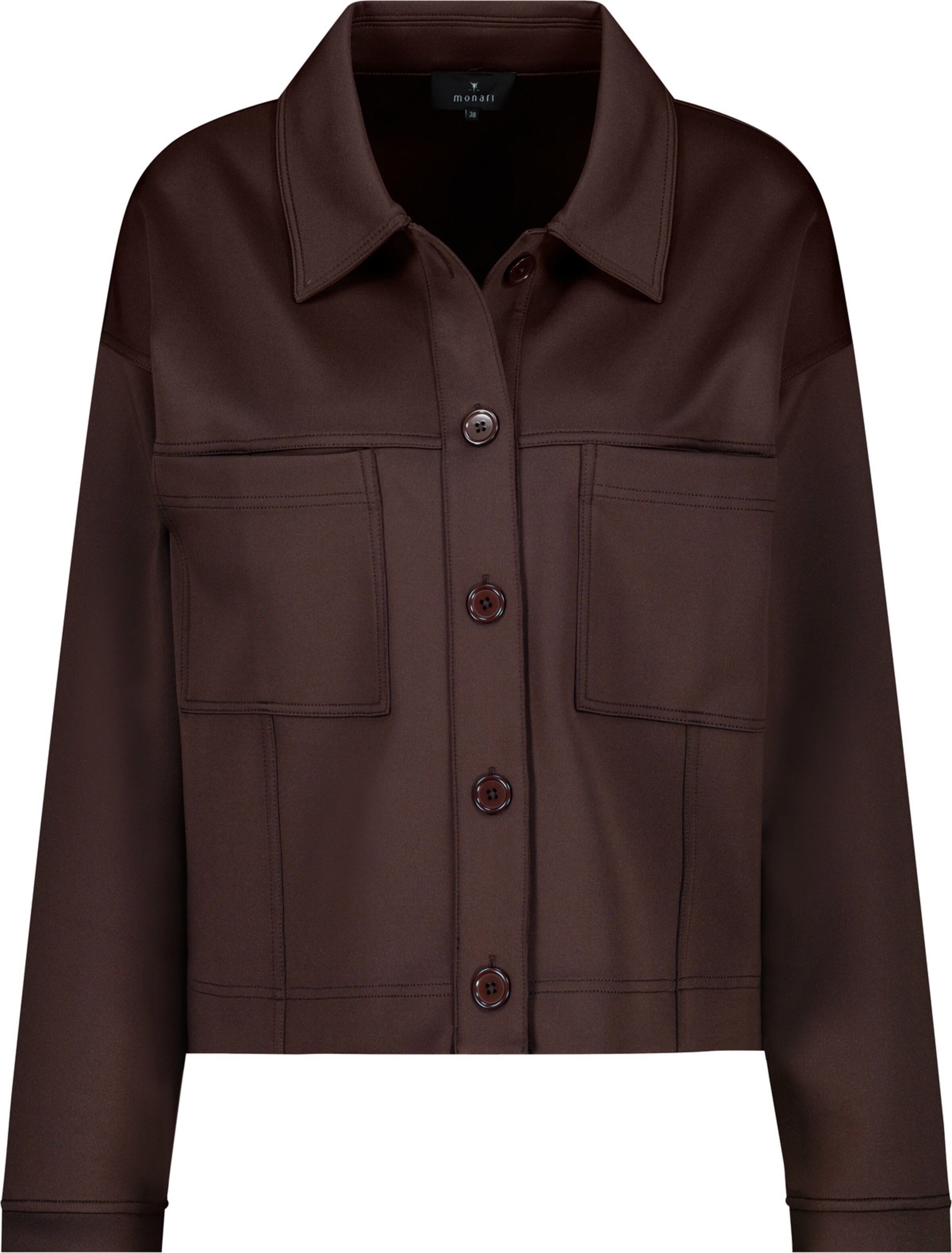 monari Sweatjacke in Braun: Vorderseite