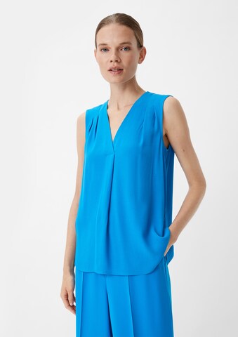 COMMA Bluse in Blau: Vorderseite