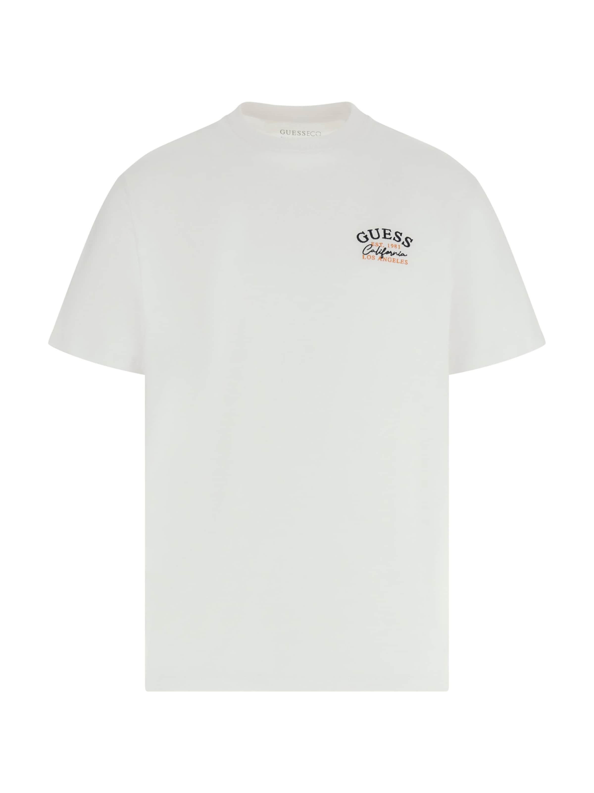 GUESS Футболка 'LEMON CIRCLE' в Белый: спереди