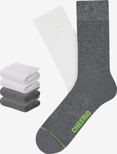 CHEERIO* Socken 'Best Friend' in graumeliert / weiß, Produktansicht