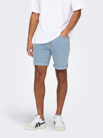 Only & Sons Regular Shorts 'PLY' in Blau: predná strana