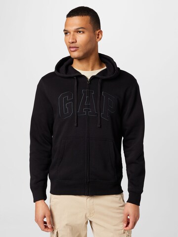 GAP Sweat jacket in Black: front