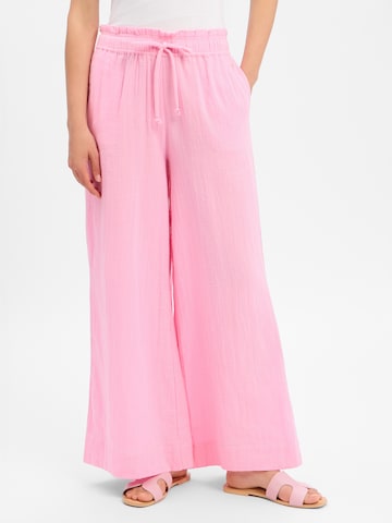 évasé Pantalon 'NUNathalia' NÜMPH en rose : devant