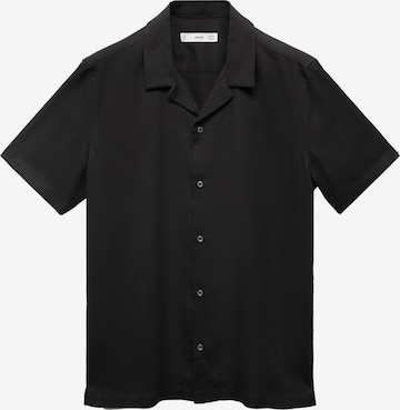 MANGO MANRegular Fit Košulja 'MALAGA' - crna boja: prednji dio