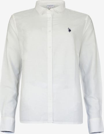 Chemisier U.S. POLO ASSN. en blanc : devant
