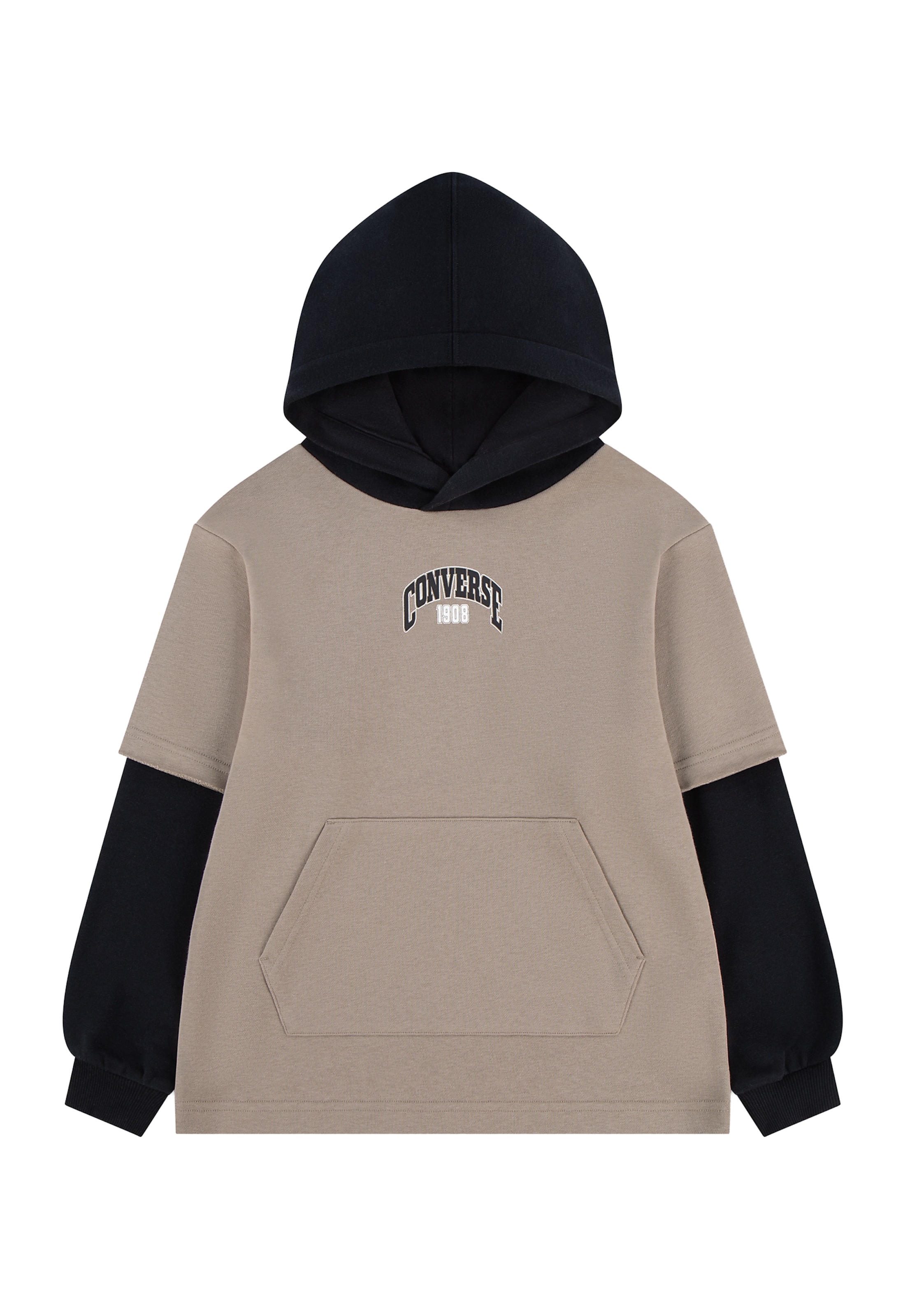 Sweat CONVERSE en marron : devant