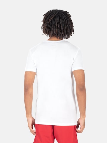 PANTONECLO Shirt 'Pantoneclo Men’s U-Neck Short Sleeve T-Shirt'‌‌ in Weiß