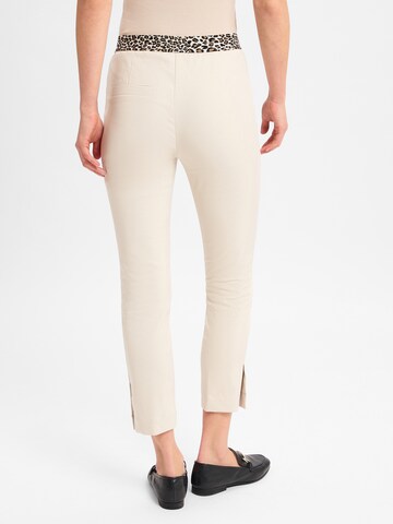 Marc Cain Regular Trousers with creases 'Sydney' in Beige