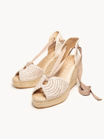 Sandales 'Alpargata Cuña 10 cm' Alhamas en gris