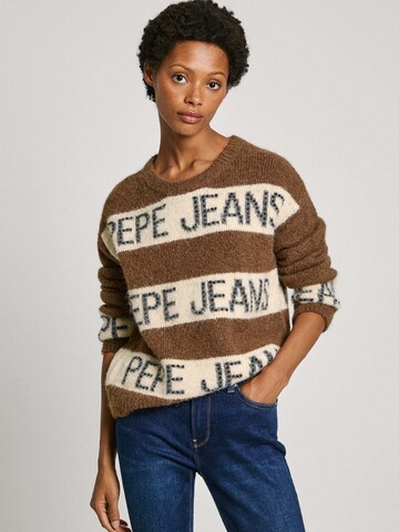 Pepe Jeans Pullover 'HELMI' in Braun: Vorderseite