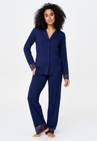 LingaDore Pyjama in Blau: Vorderseite