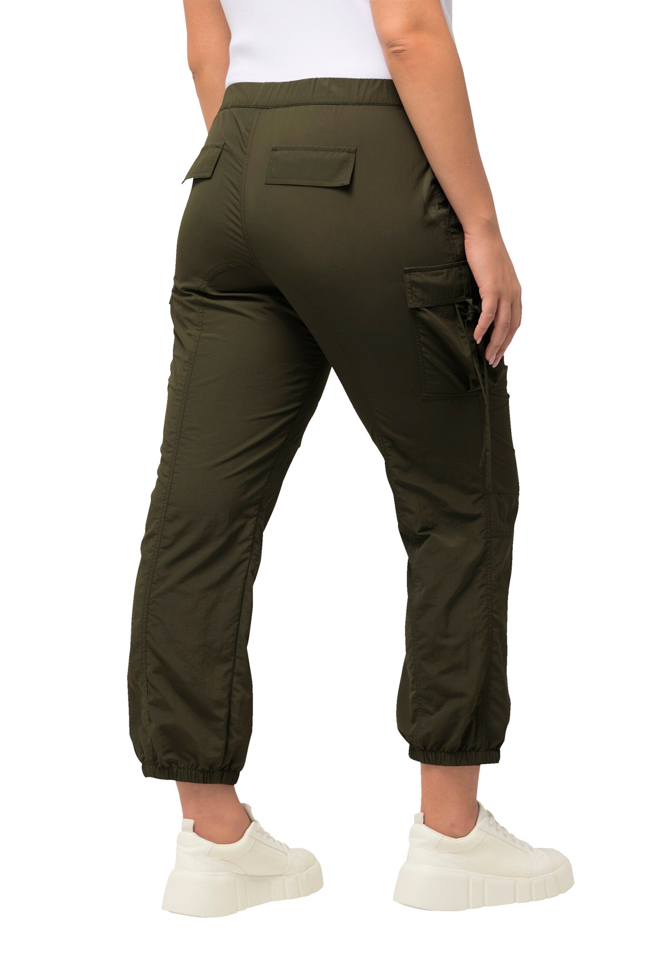 Ulla Popken Tapered Cargo trousers in Green