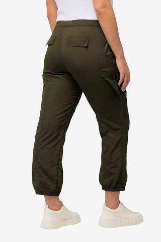 Ulla Popken - Tapered Calças cargo em verde