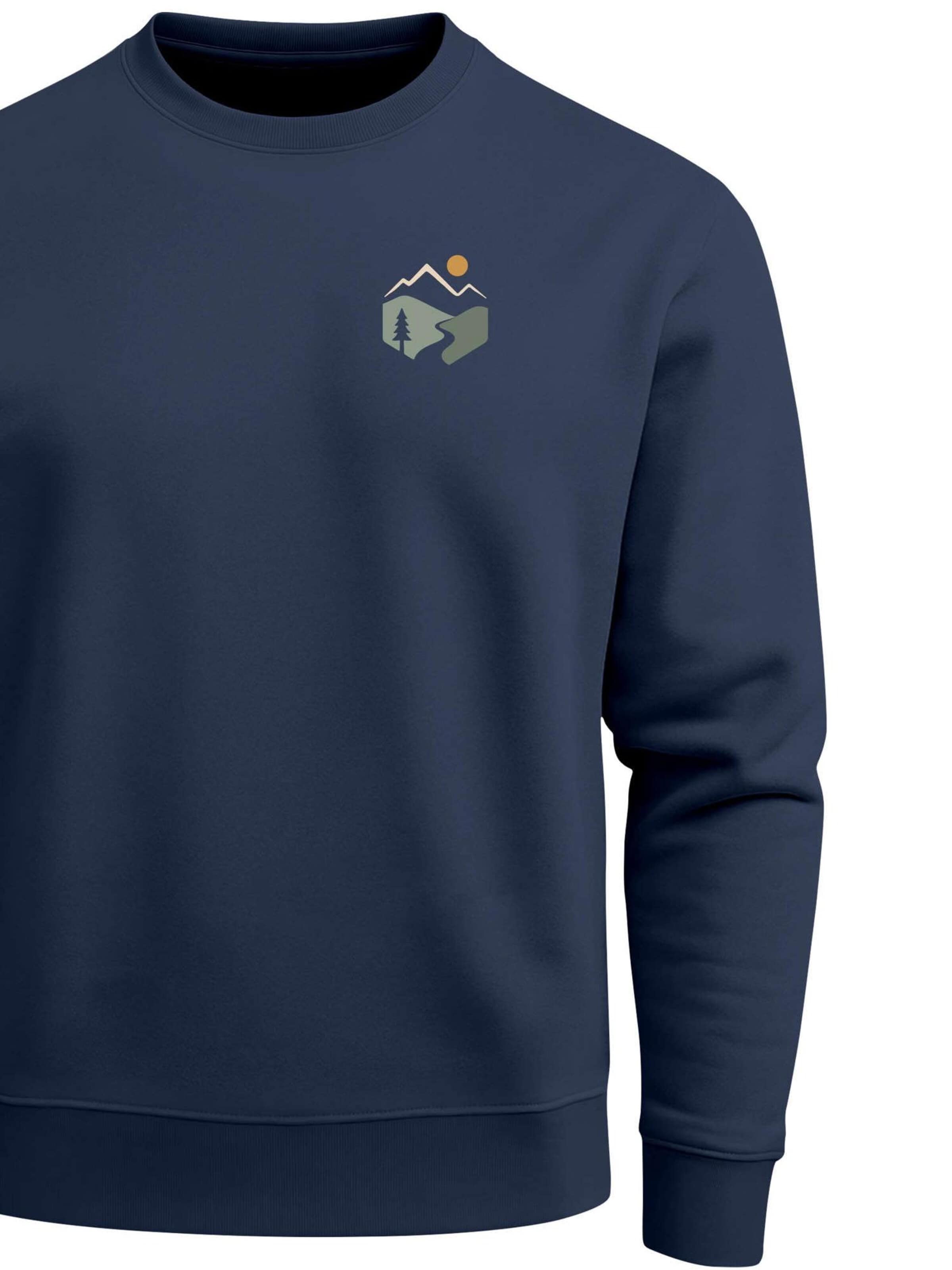 Neverless Sweatshirt 'Mountain Trail'‌‌‌‌‌‌‌‌ in Blau