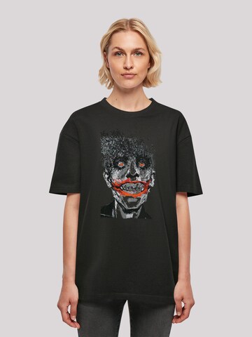 F4NT4STIC Shirt 'Batman The Joker Bats' in Zwart: voorkant