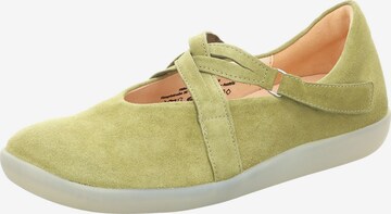 THINK! Ballet Flats with Strap in Green: front