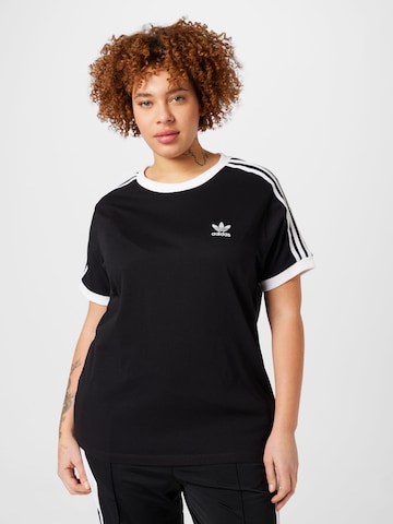 Tricou 'Adicolor Classics 3-Stripes ' de la ADIDAS ORIGINALS pe negru: față