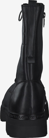 TOM TAILOR Lace-up bootie in Black