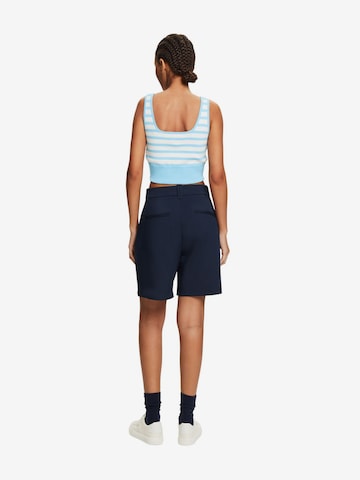 ESPRIT Regular Pleated Pants in Blue