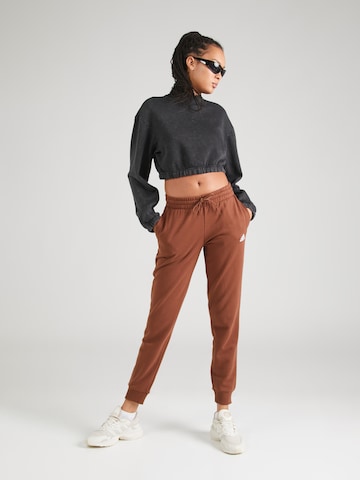 ADIDAS SPORTSWEAR Tapered Workout Pants 'Essentials' in Brown