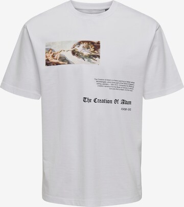 T-Shirt 'Apoh Life' Only & Sons en blanc : devant
