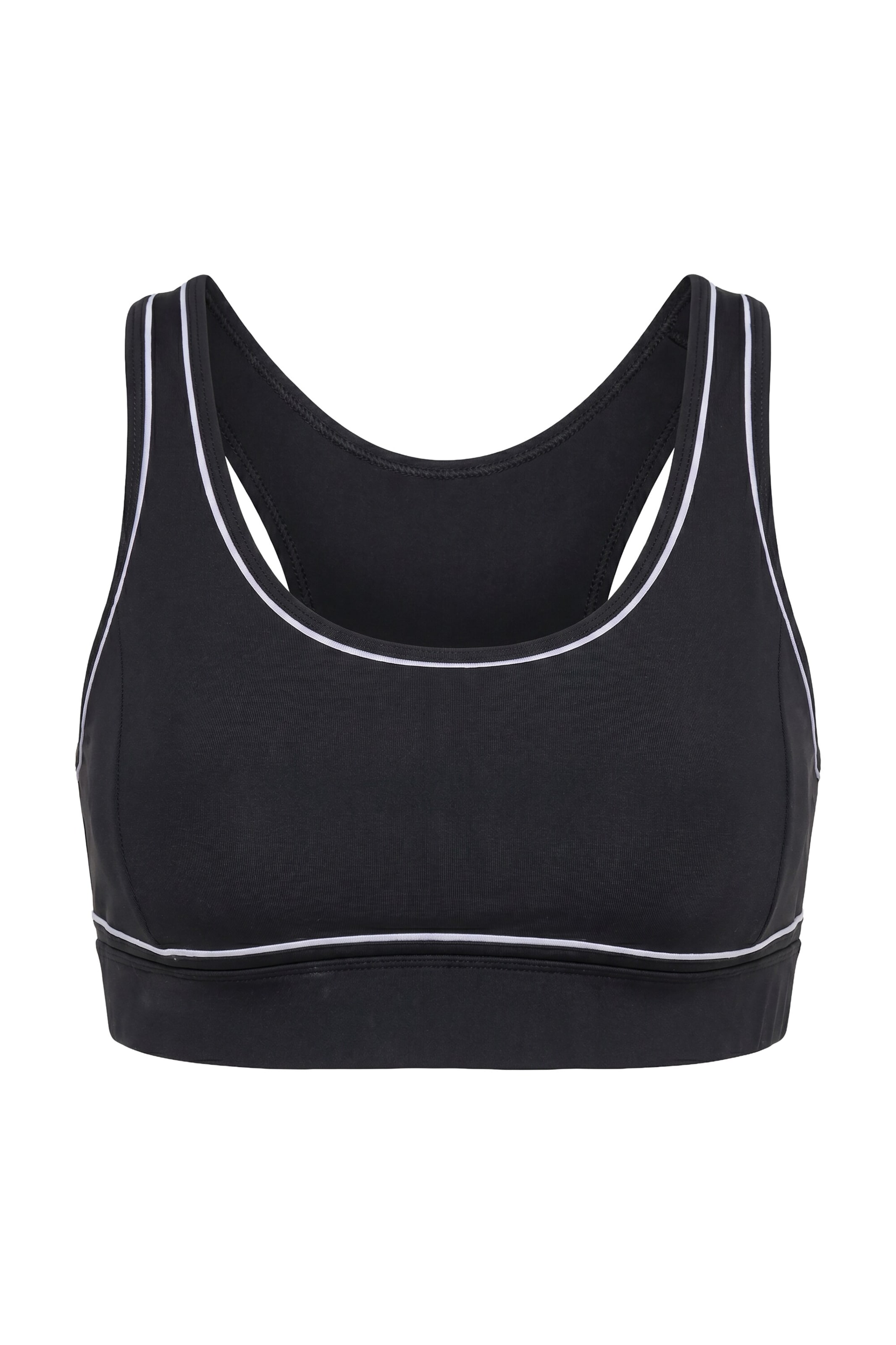 Ulla Popken Sport-BH in M-L in schwarz / weiß, Produktansicht
